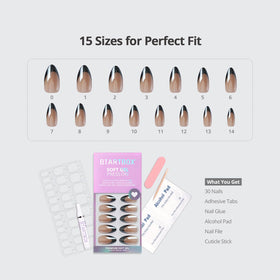 BTArtbox Press On Nails Black Swan nail glue and adhesive tabs