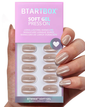 BTArtbox Press On Nails Bubbly Duo Short Oval front view