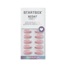 BTArtbox Press On Nails Dazzling Pink side view