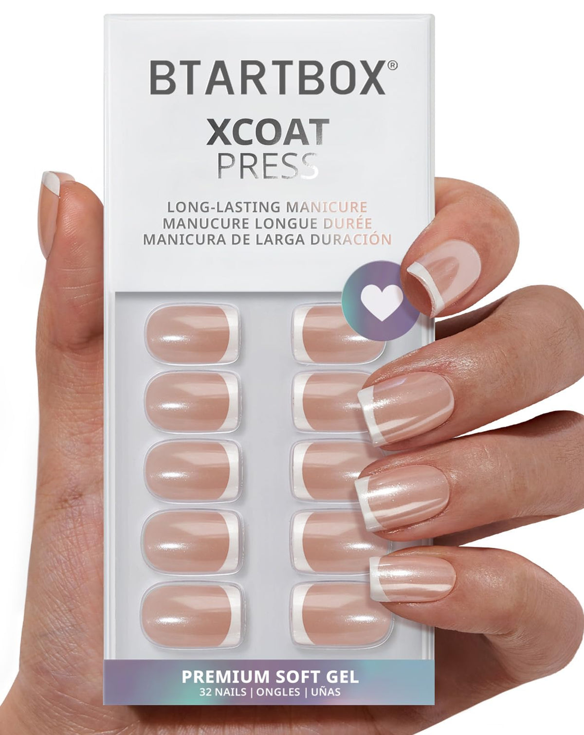 BTArtbox Press On Nails Evening Attire Short Square front view