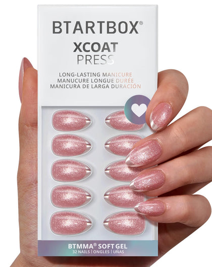 BTArtbox Press On Nails Gilded Cheer front view