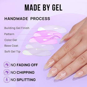 BTArtbox Press On Nails Glazed Donut close-up of nail design
