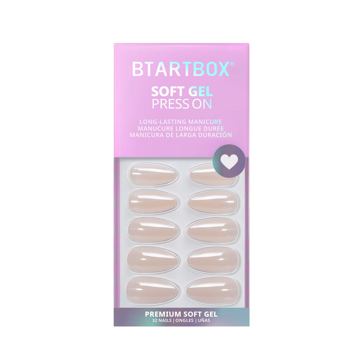 BTArtbox Press On Nails Glazed Donut with included accessories