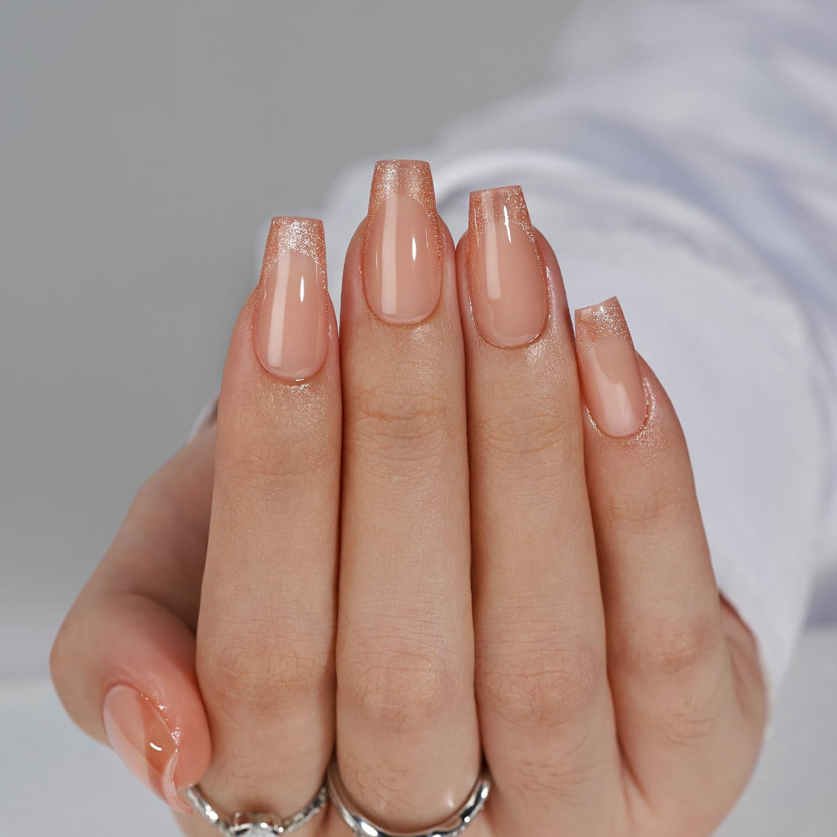 BTArtbox Press On Nails Gold Dust packaging with included items