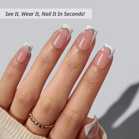 BTArtbox Press On Nails Ice Veil packaging showing 32 nails