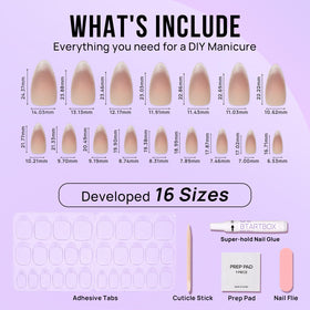 BTArtbox Press On Nails Liquid Radiance side view