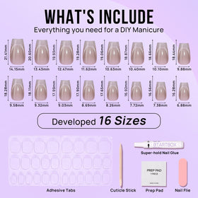 BTArtbox Press On Nails Milky Way close-up of nail texture
