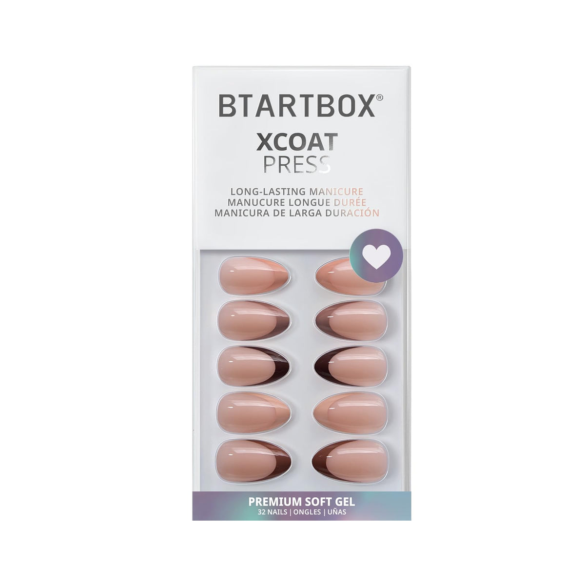 BTArtbox Press On Nails Morning Coffee with nail glue and adhesive tabs