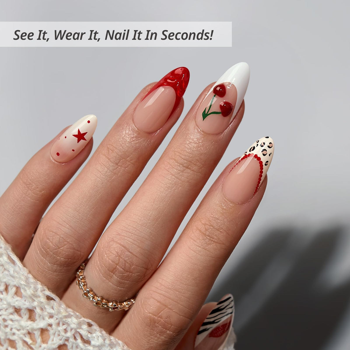 BTArtbox Press On Nails Pinky Swear packaging with included accessories