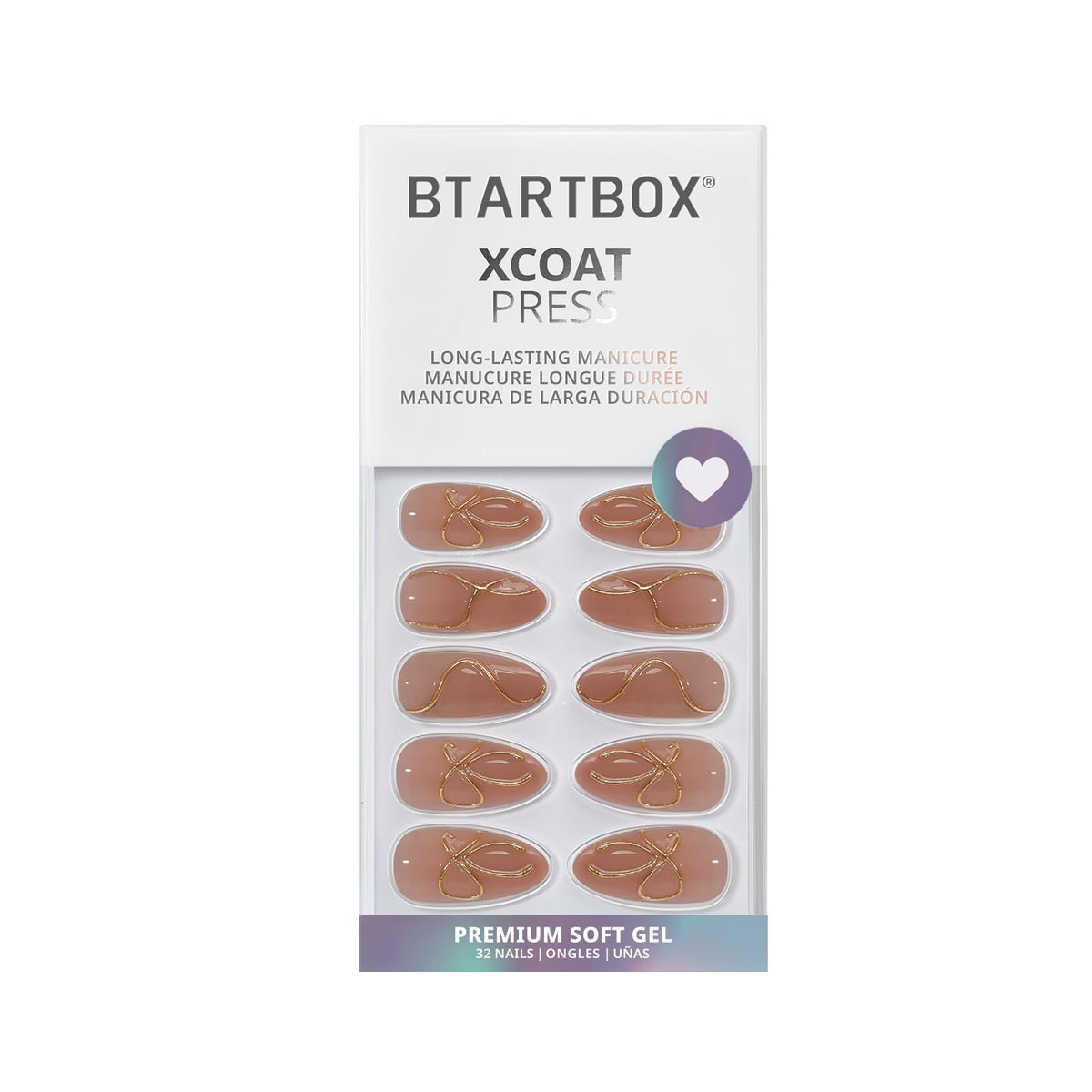 BTArtbox Press On Nails Radiant Ribbons various sizes display