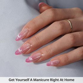 BTArtbox Press On Nails Rosy Dew packaging with included accessories