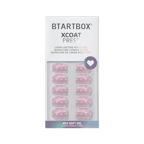 BTArtbox Press On Nails Sugar Pop with nail file and wooden stick