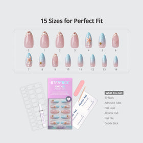 BTArtbox Press On Nails Tide Play Medium Almond lifestyle scene