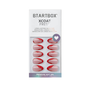 BTArtbox Press On Nails Wildfire Waves alcohol pads and adhesive tabs