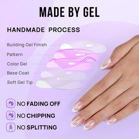 BTArtbox Press On Nails with nail glue and file