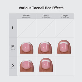 BTArtbox Press On Toenails Short Squoval in storage box