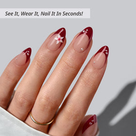 BTArtbox Rococo Bloom Press On Nails packaging showing included items