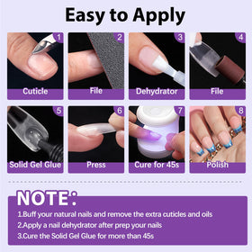 BTArtbox Solid Nail Gel Glue with nail art accessories