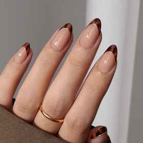 BTArtbox Tortoise Shell Press On Nails front view