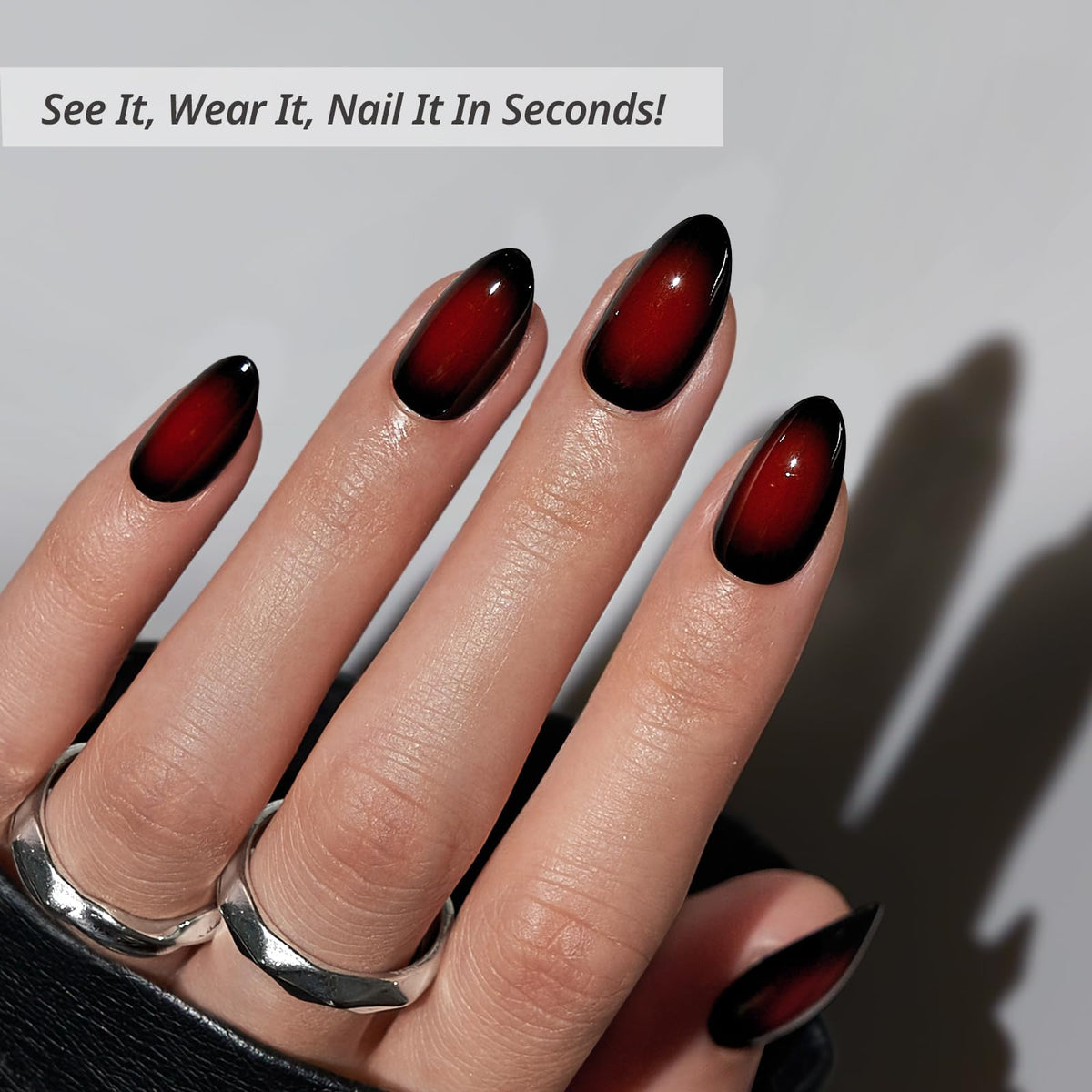 BTArtbox Vampire Kiss Press On Nails packaging with included accessories