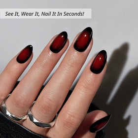 BTArtbox Vampire Kiss Press On Nails packaging with included accessories