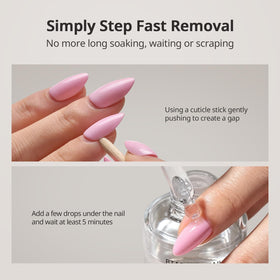 BTARTBOXNAILS 30ml Press On Nails Glue Remover Serum application scene
