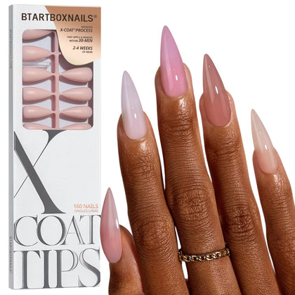 BTARTBOXNAILS 5-Shade Nude Press On Nails front view