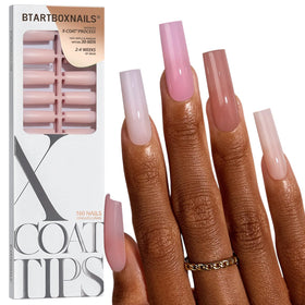 BTARTBOXNAILS Bare 5-Shade Nude Press On Nails front view