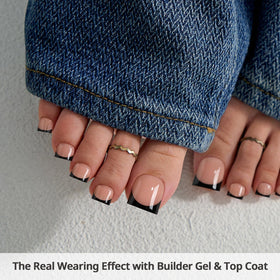 BTARTBOXNAILS Peach Sharp Square Press On Toe Nails lifestyle scene
