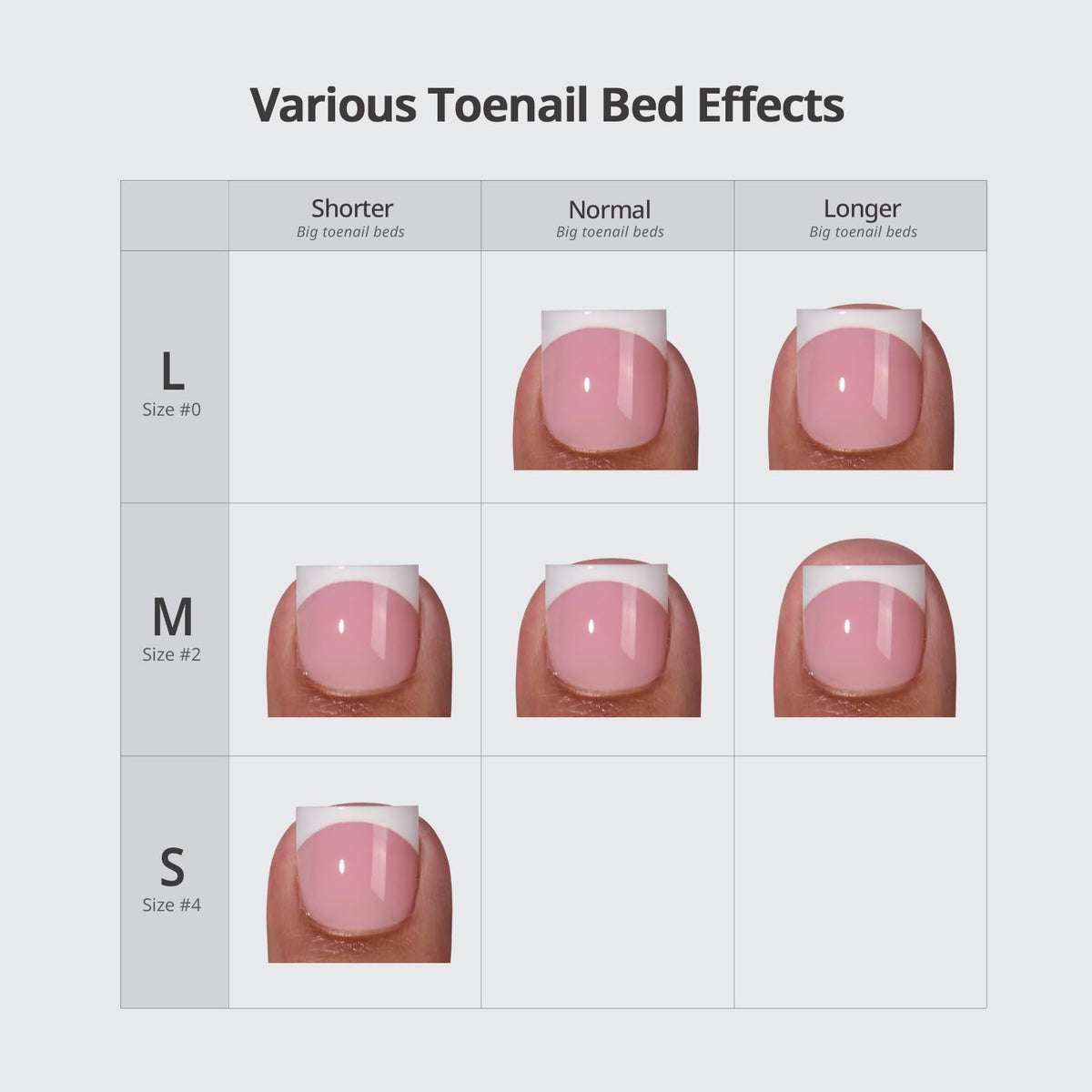 BTARTBOXNAILS Peach Sharp Square Press On Toe Nails side view