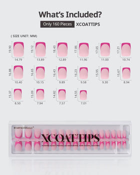 BTARTBOXNAILS Pink French Tip Press On Nails in lifestyle setting