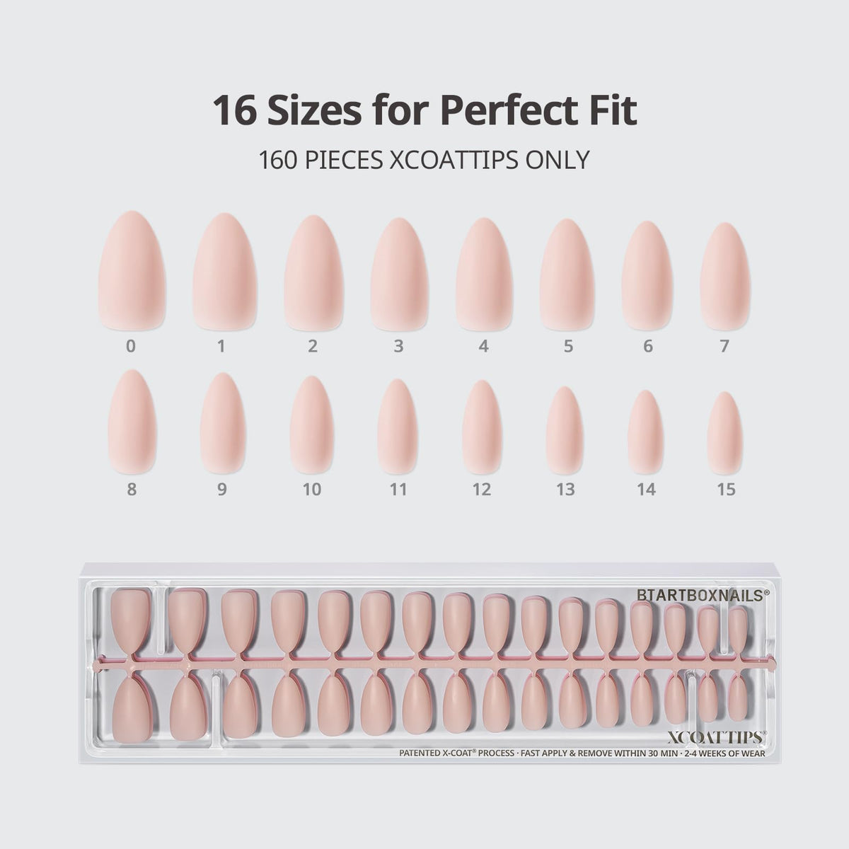 BTARTBOXNAILS Press On Nails 5-Shade Nude lifestyle scene