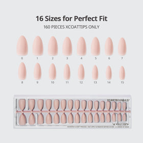 BTARTBOXNAILS Press On Nails 5-Shade Nude lifestyle scene