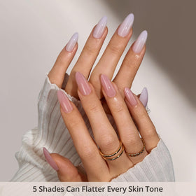 BTARTBOXNAILS Press On Nails 5-Shade Nude packaging