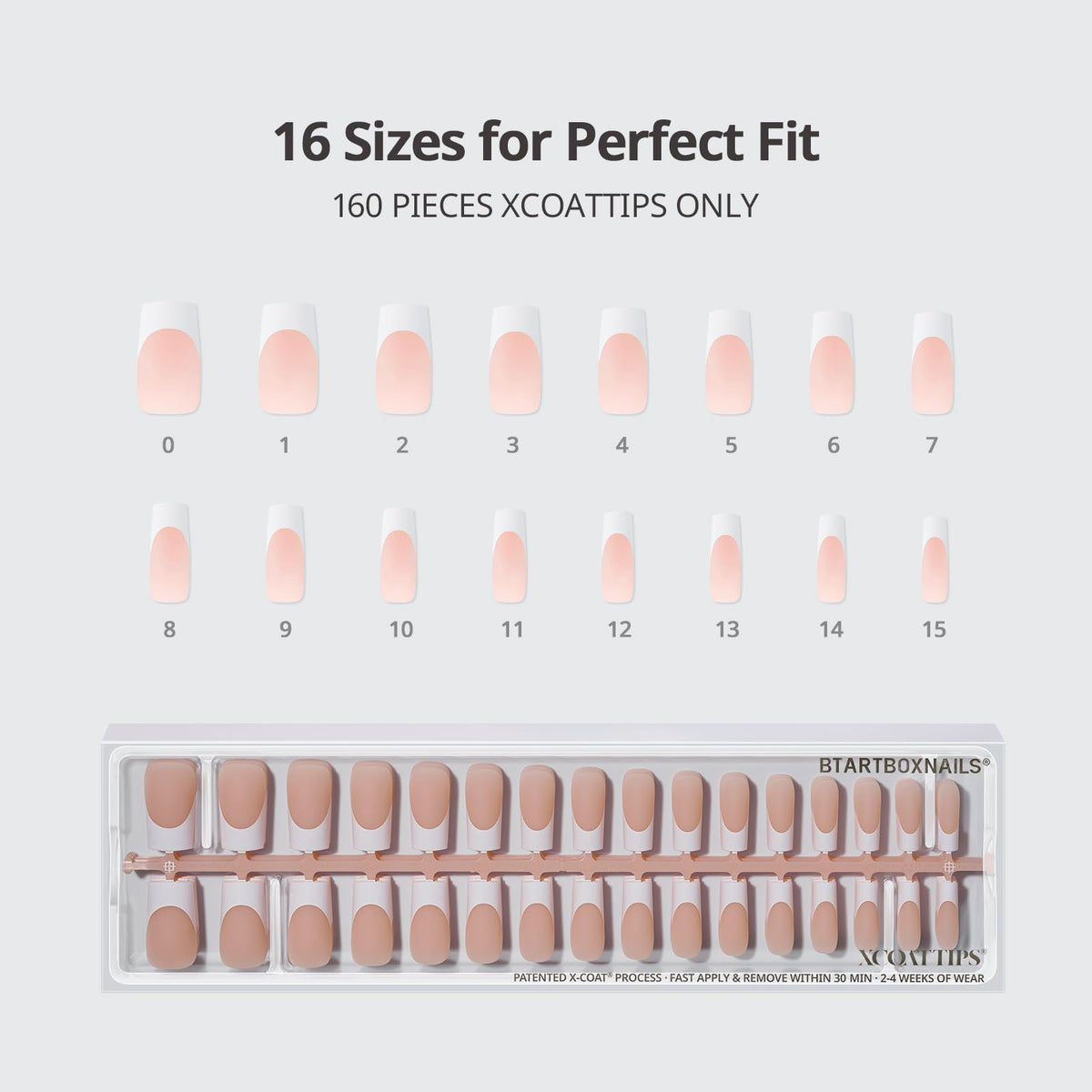 BTARTBOXNAILS press on nails displayed on a table