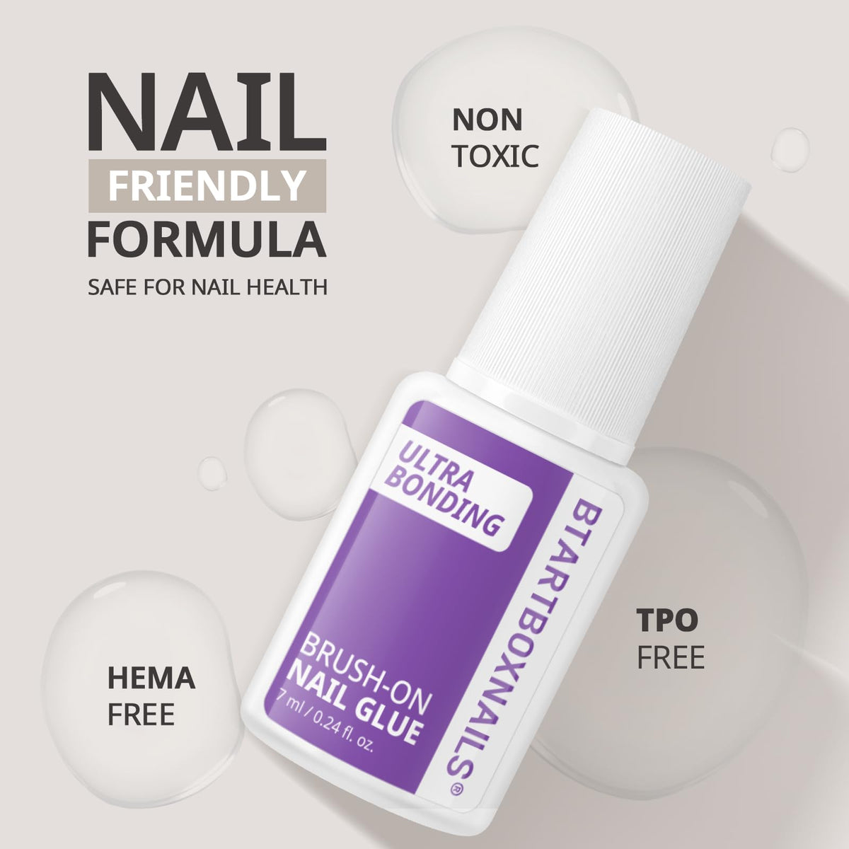 BTARTBOXNAILS Press On Nails Glue Remover 30ml front view