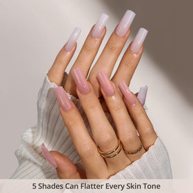 BTARTBOXNAILS press on nails showing natural look