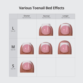 BTARTBOXNAILS Press On Toe Nails packaging front view