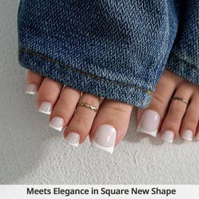 BTARTBOXNAILS Press On Toenails applied on feet