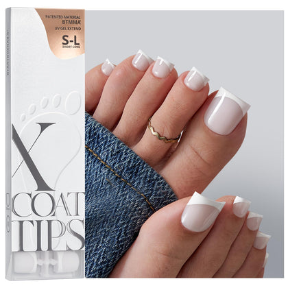 BTARTBOXNAILS Press On Toenails sharp square cat eye front view