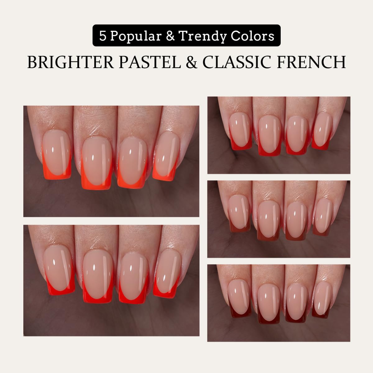 BTARTBOXNAILS Red French Tip Nails in use
