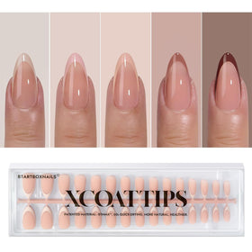 BTARTBOXNAILS Skin Tone French Tip Press On Nails front view