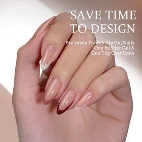 BTARTBOXNAILS Skin Tone French Tip Press On Nails packaging