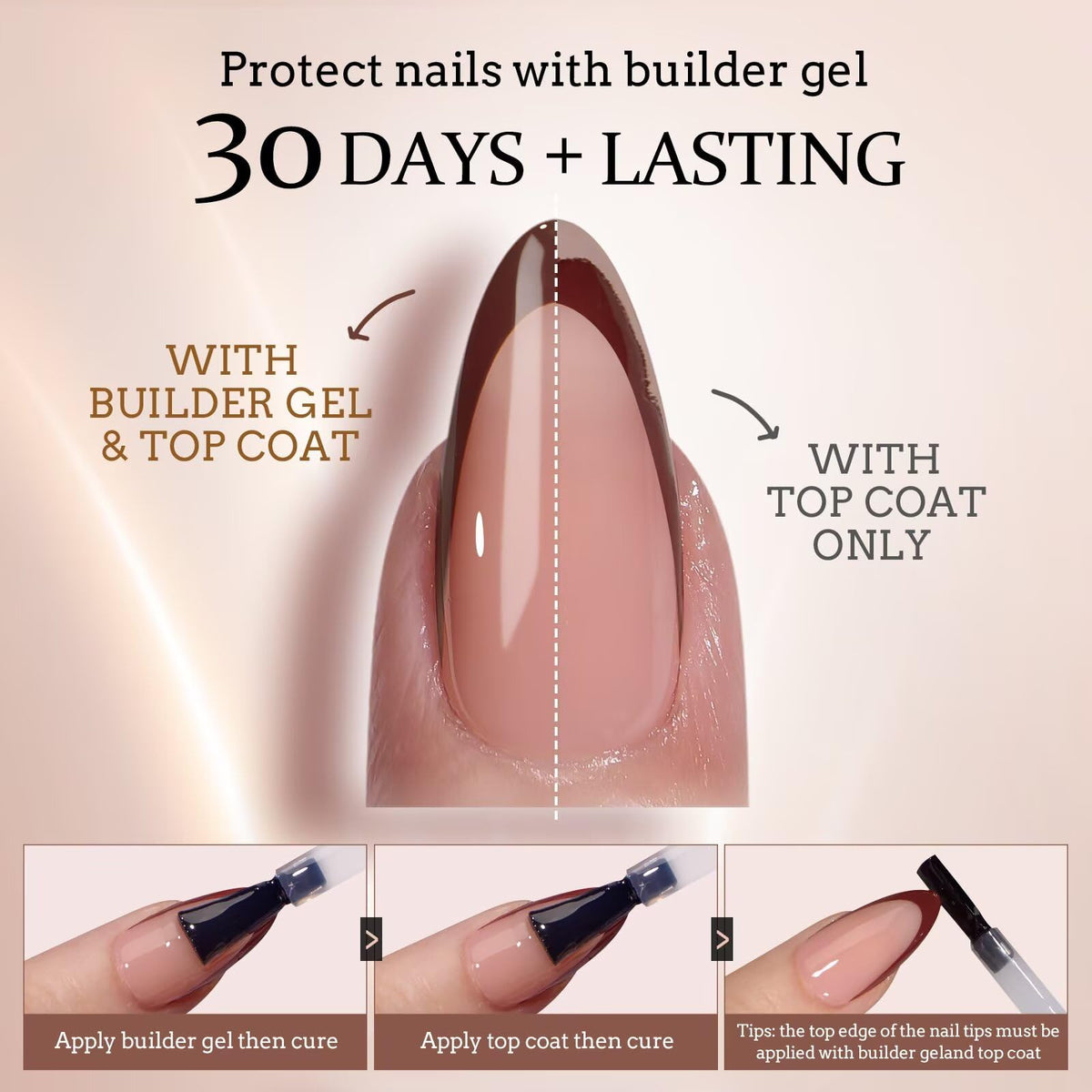 BTARTBOXNAILS SkinTone French Tip Press On Nails application process