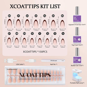 BTARTBOXNAILS SkinTone French Tip Press On Nails in various sizes