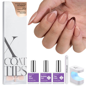 BTARTBOXNAILS SkinTone French Tip Press On Nails Kit front view