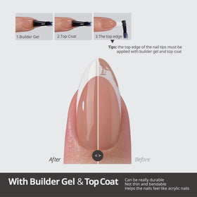BTARTBOXNAILS White French Tip Press On Nails application process
