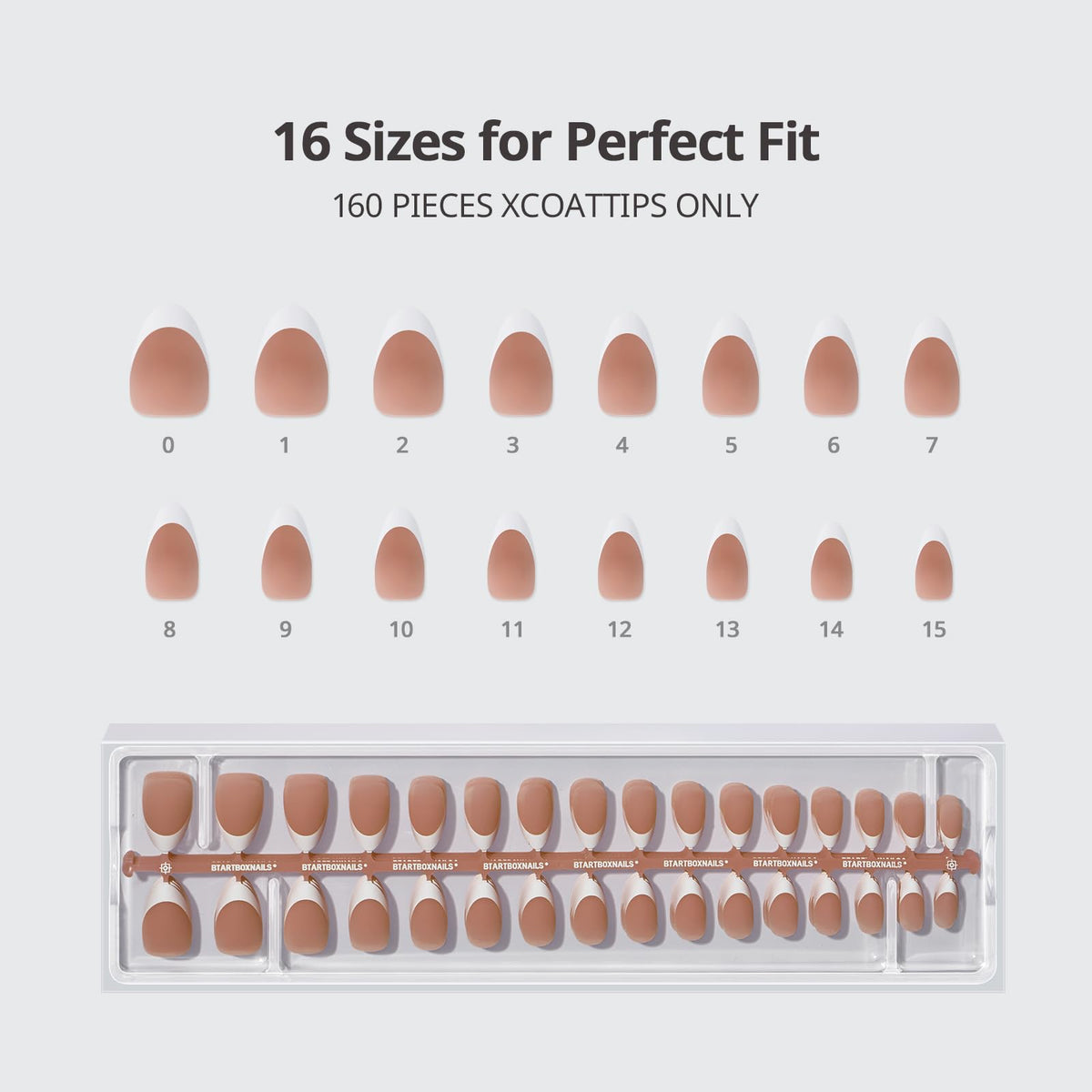BTARTBOXNAILS White French Tip Press On Nails in a lifestyle setting