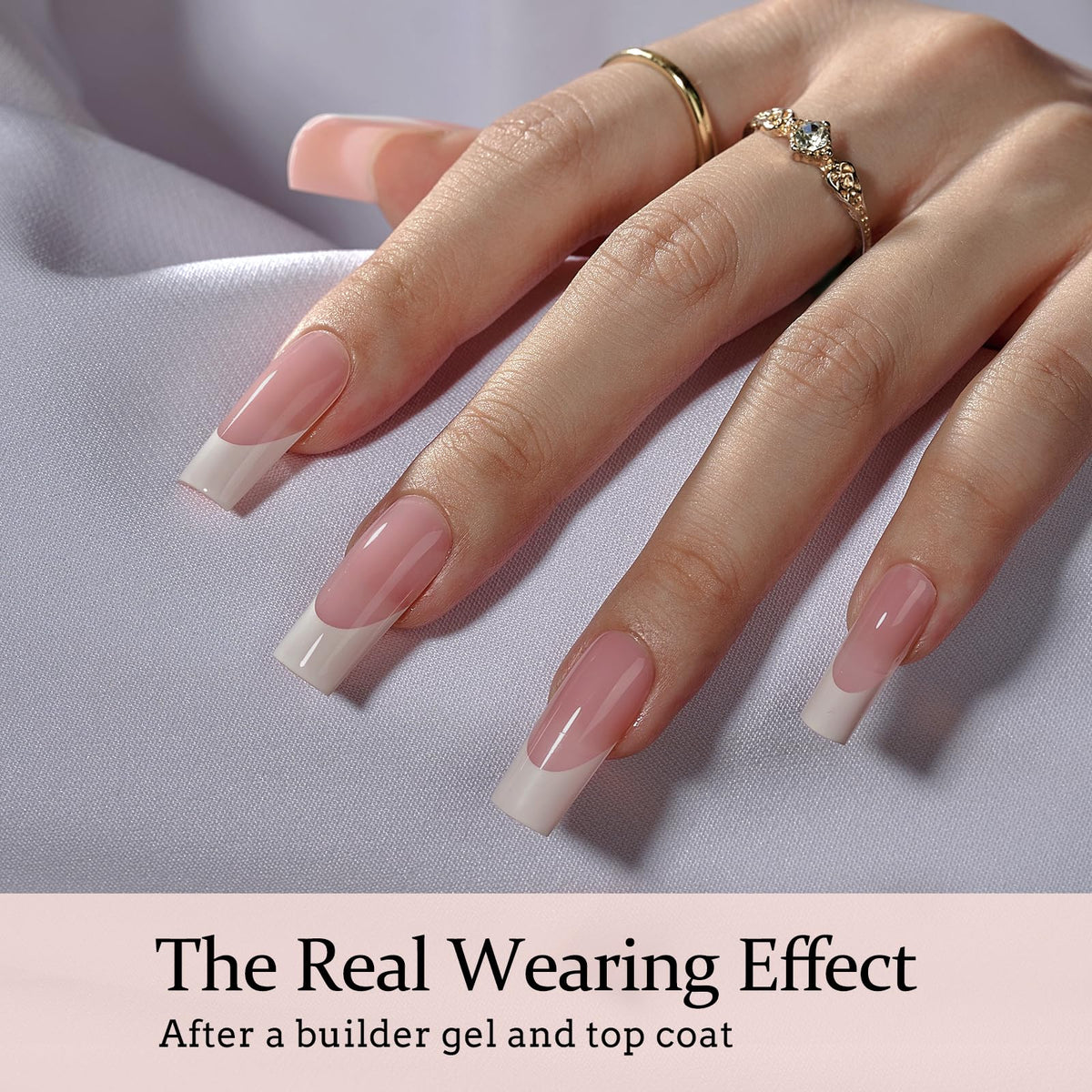 BTARTBOXNAILS White French Tip Press On Nails in various sizes