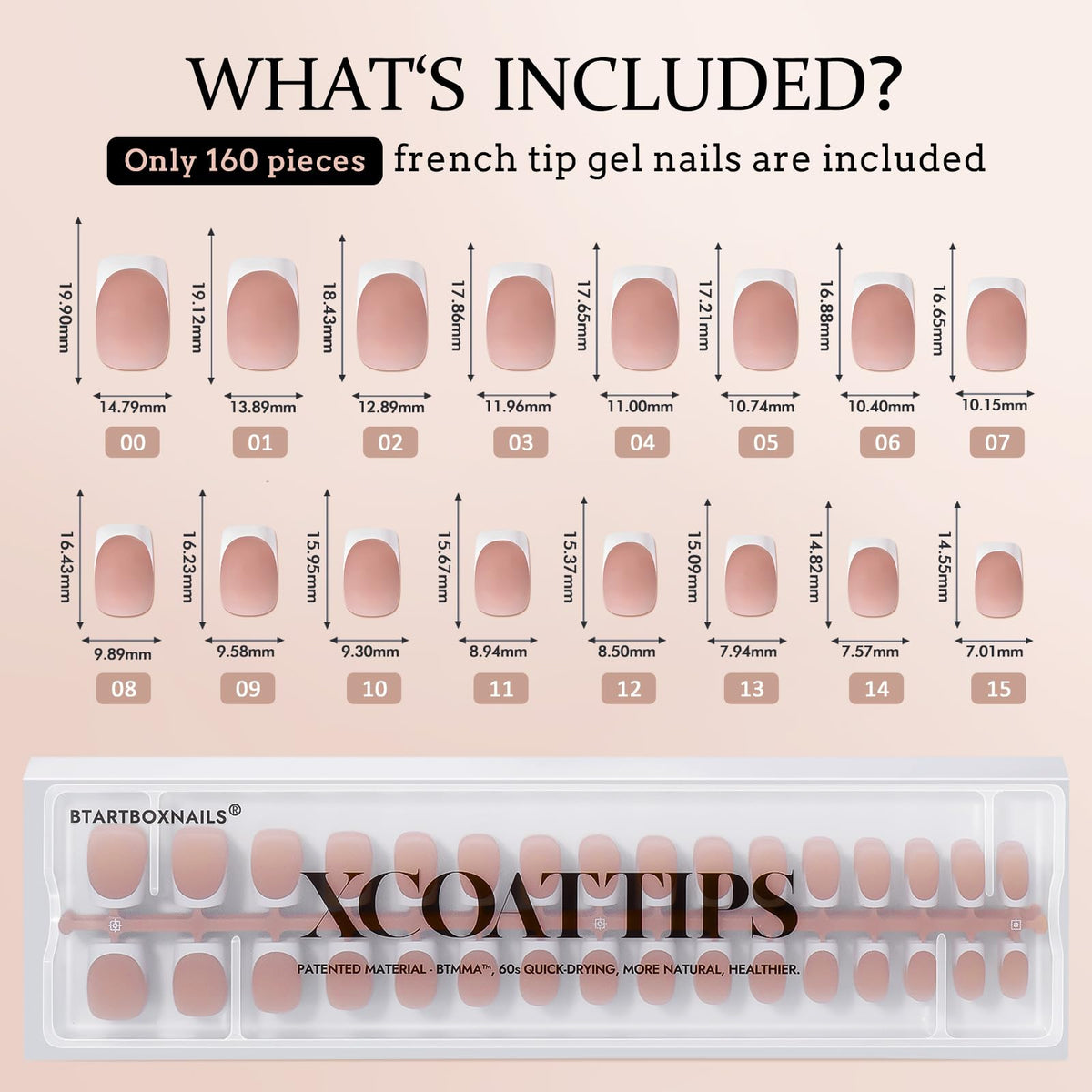 BTARTBOXNAILS White French Tip Press On Nails lifestyle scene